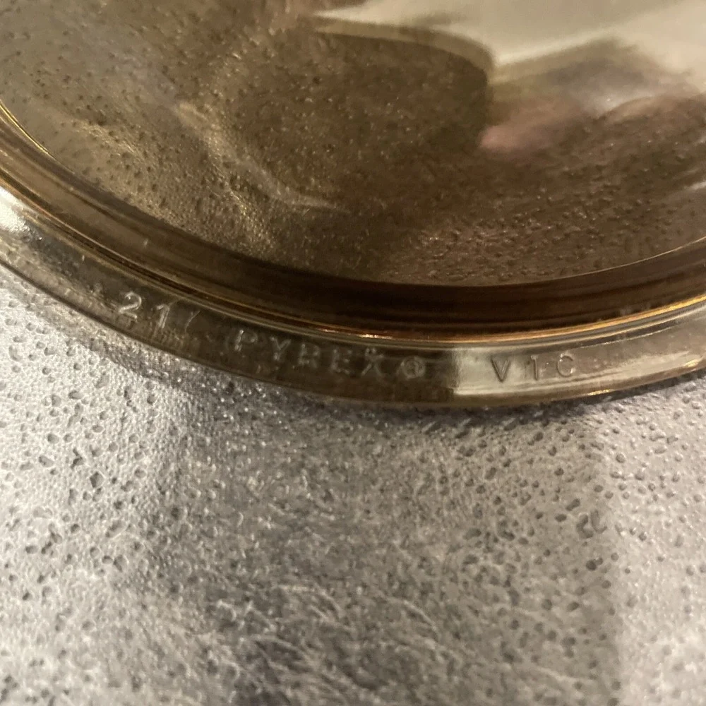 PYREX V 1 C Amber Glass 21 Lid Only Replacement Lid